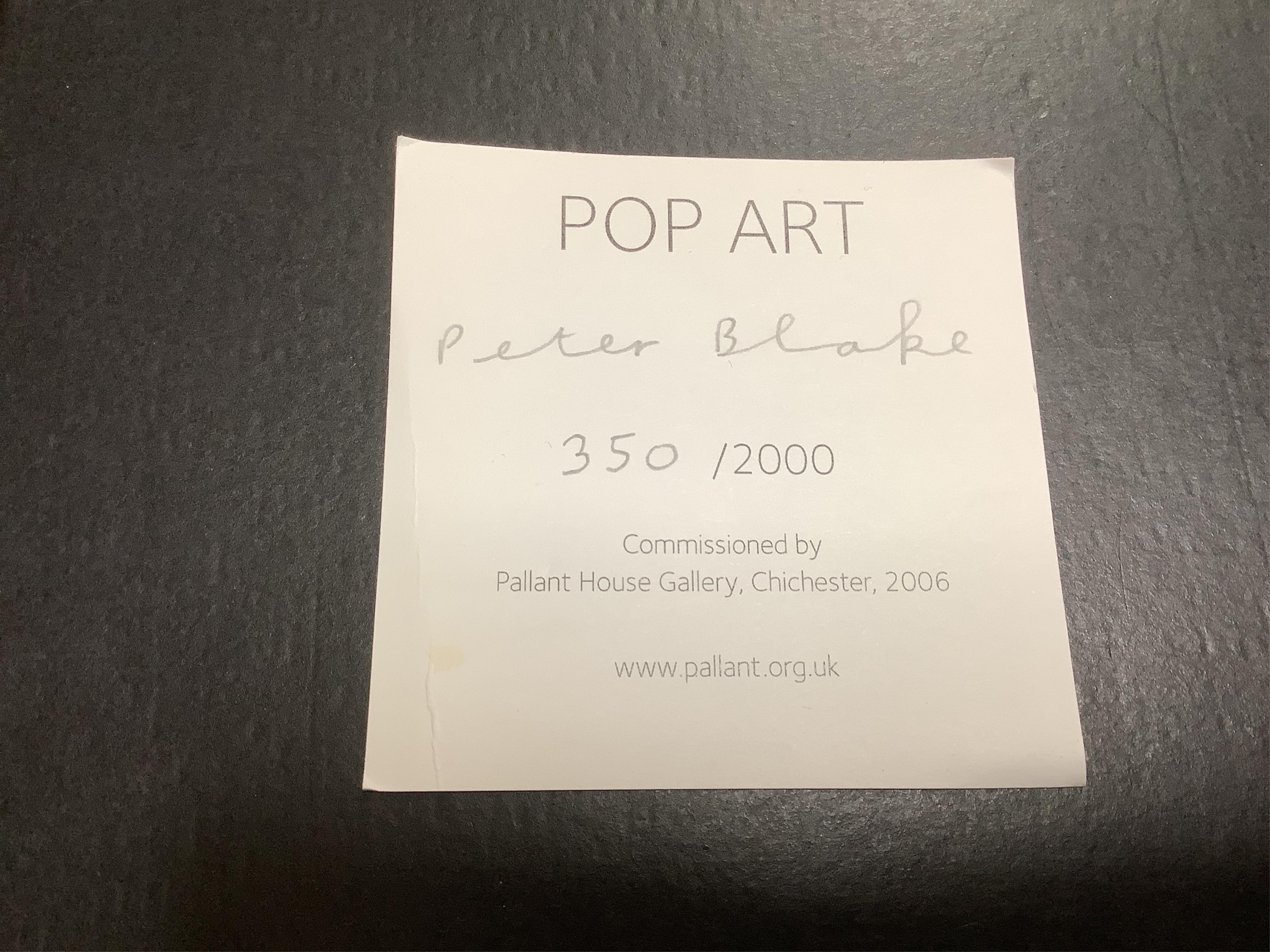 Peter Blake - a boxed set of four badges, in box with signed limited edition certificate, 2006